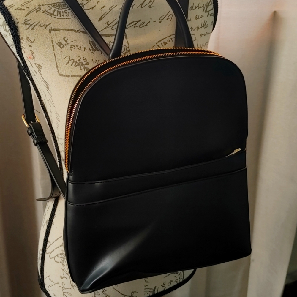 Leather backpack